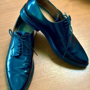 Dries Van Noten Calf Leather Pointed-Toe Derbys 38